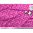 thumbnail image 3 of Soimoi Pink polyester Crepe Fabric Leaves & Floral Printed Fabric 1 Yard 52 Inch Wide, 3 of 3