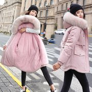 EGNMCR Womens Long Puffer Coat, Long Sleeve Padded Winter Down Coats, Hooded Parka Jacket Women's Winter Thickening And Velvet Keeping Warm Casual Coat With Hat Women Coat