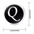 thumbnail image 4 of fastboy 1 Pair Men's Letter Cufflink Wedding Formal Initial Alphabet Stainless Steel Cufflink, Letter Q, 4 of 6
