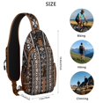 thumbnail image 2 of Boho Chic Travel Sling Backpack Vintage Retro Artistic Lightweight Daypack with Stylish Look, 2 of 5