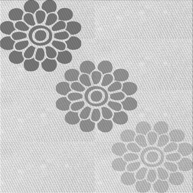 Ahgly Company Tapis d'Intérieur Lavable en Machine Carré Transitionnel Gris Platine, 7 Pieds Carré
