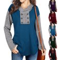 thumbnail image 4 of Splicing Sweatshirt, Pullover Women Top Hooded Polyester Fiber  For Autumn Outfit, 4 of 6