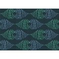 thumbnail image 1 of Ahgly Company Tapis d'Aire Rectangulaire Transitionnel Vert Sarcelle Profond pour Intérieur, Lavable à la Machine, 5 Pieds x 7 Pieds, 1 of 7