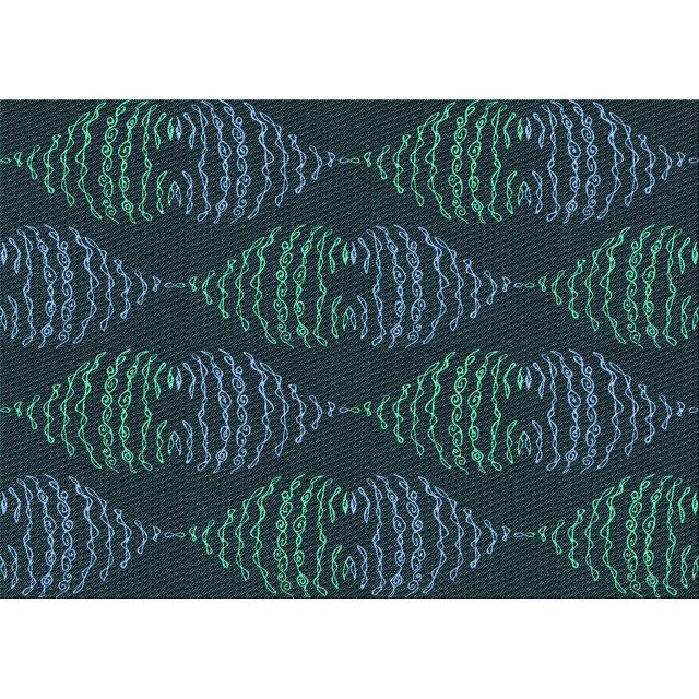 Ahgly Company Tapis d'Aire Rectangulaire Transitionnel Vert Sarcelle Profond pour Intérieur, Lavable à la Machine, 5 Pieds x 7 Pieds