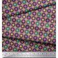 thumbnail image 3 of Soimoi Polyester Crepe Fabric Floral Mandala Print Fabric by The Yard 42 Inch Wide, 3 of 3