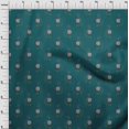 thumbnail image 3 of oneOone Polyester Lycra Feuilles & Imprimé Floral Bloc Tissu BTY 56 Pouces de Large, 3 of 4
