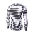 thumbnail image 3 of INSPIRE CHIC T-shirt à Manches Longues à Col Rond Rayé pour Homme en Coton, Haut à Enfiler Noir et Blanc 42, 3 of 7