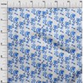 thumbnail image 3 of oneOone Tissu Polyester Spandex Bleu à Fleurs pour Robe Tissu Imprimé au Mètre 56 Pouces de Large, 3 of 4