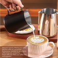 thumbnail image 4 of Milk Frothing Pitcher Stainless Steel Comfort Grip Inner Marking Jug Coffee Latte Art for Home Cafe, 4 of 8