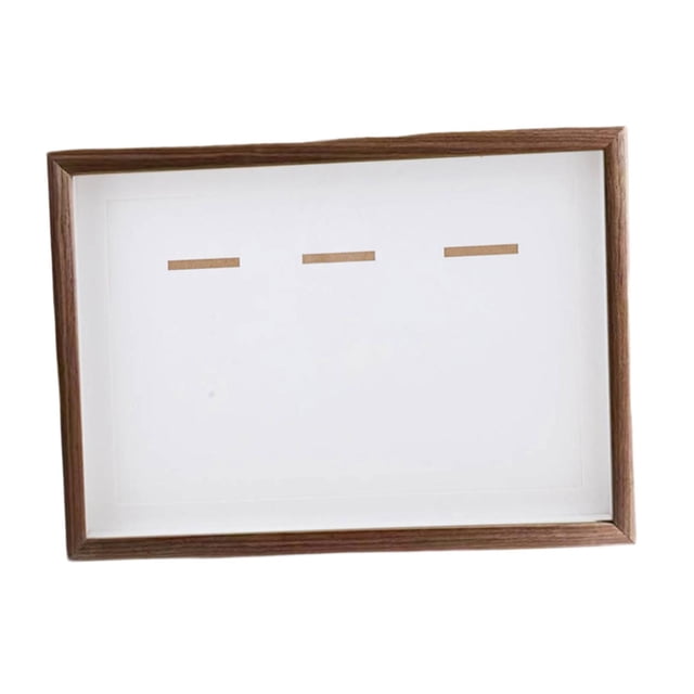 Luzkey Medals Display Case Picture Frame Wood Collectible Photo Frame Storage Box for Swimming Runner Gymnastics Triathlons Football A4