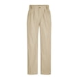 thumbnail image 3 of cllios Cotton Linen Pants for Men Pleated Front Trouser Straight Leg Suit Trousers Basic Solid Color Office Trouser Lightweight Business Casual Formal Pants, 3 of 5