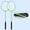 Vert, variante sur jinwen Ensemble de 2 Pcs de Raquettes de Badminton Équipement de Badminton Raquette de Badminton pour Adultes et avec Sac de Rangement