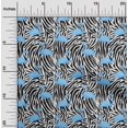 thumbnail image 2 of oneOone Polyester Spandex Light Blue Fabric Flamingo Sewing Material Print Fabric By The Yard 56 Inch Wide, 2 of 5
