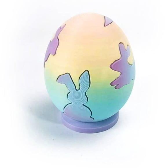 Binwennn Easter Surprise: 3D Printed Egg Rabbit Full Of Childlike Infinite Joy Game Girls Age 12 Kid Activities Ages 3-5 Build A Fort Boy 2-3 Years Old Smart Max Fort for Kids Ages 4-8 for Boys Age