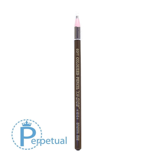 Waterproof Permanent Makeup & Microblading Wax Grease Pencils Eyebrow Lip Design (12 Pencils, Brown 2 Chocolate Brown)