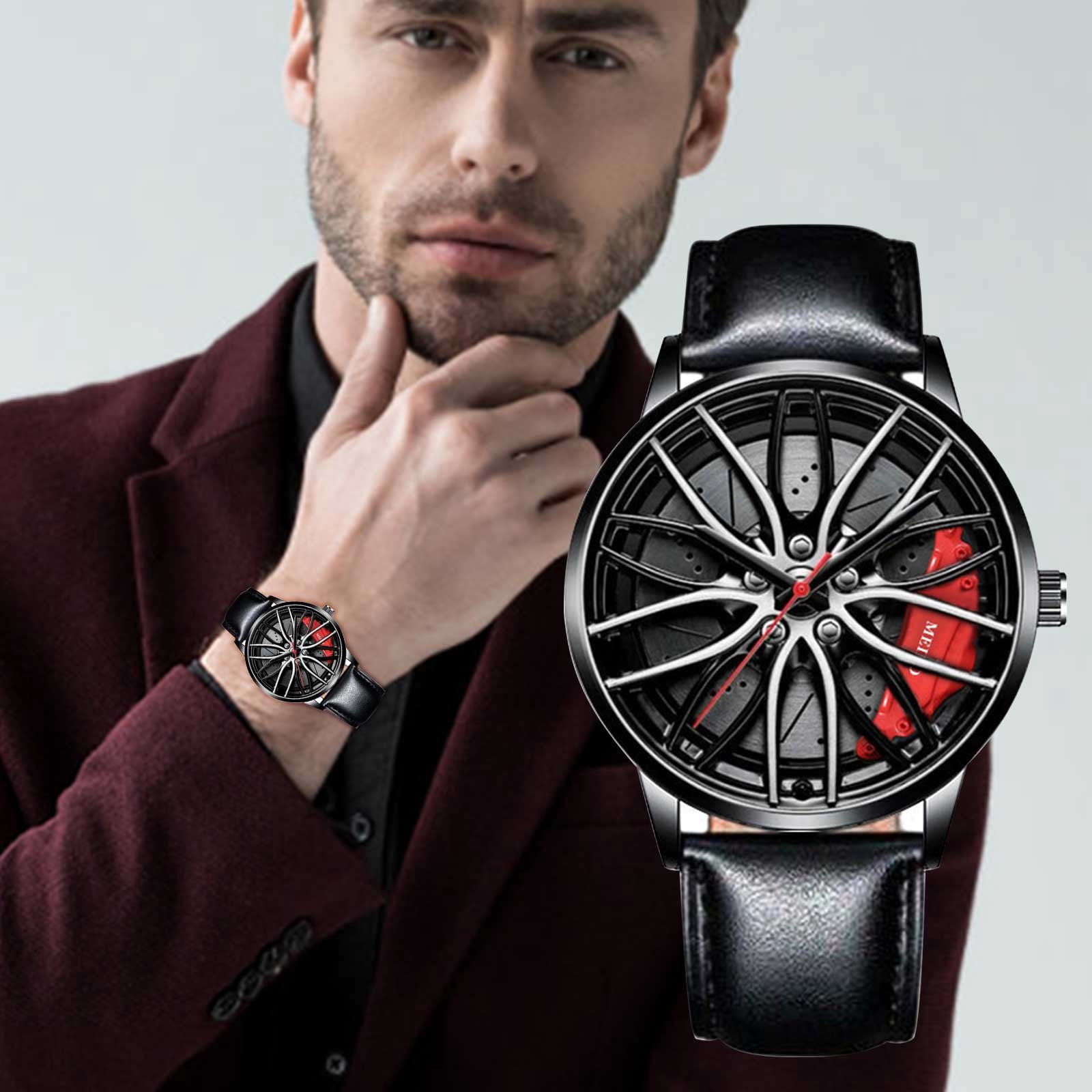 2025 New Smart Watch Clearance, Men's Wheel Sports Watch Men's Fashion Watch Tire Shaped Watch