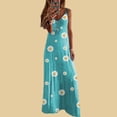 thumbnail image 1 of SMihono Robe Maxi Bohème d'Été pour Femmes Grande Taille Femmes Été Décontractée à Imprimé Floral Amincissante à Bretelles Robe Longue de Fête Robe de Plage Évasée, 1 of 8