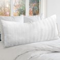thumbnail image 2 of Cheer Collection Faux Fur Long Body Pillow - Accent Throw Pillow for Bed and Couch - Decorative Lumbar Pillow with Insert, White (18" x 40"), 2 of 4