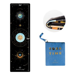 Mantra Yoga Travel PRO EXTRA Long 1.5mm - Foldable Fitness & Exercise Mat with Bag | Lightweight, Compact & Eco-Friendly | Non-Slip & Washable | For All Types of Yoga | 79" L x 24" W