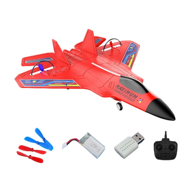 TISHITA RC Plane Gift Outdoor Foam Remote Control Plane Children Beginner Boys Girls Red
