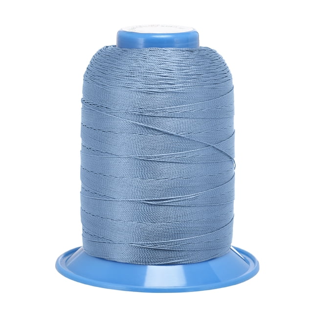 Unique Bargains Fil de Polyester Collé Bleu Ciel, Extra Résistant, 710 Verges