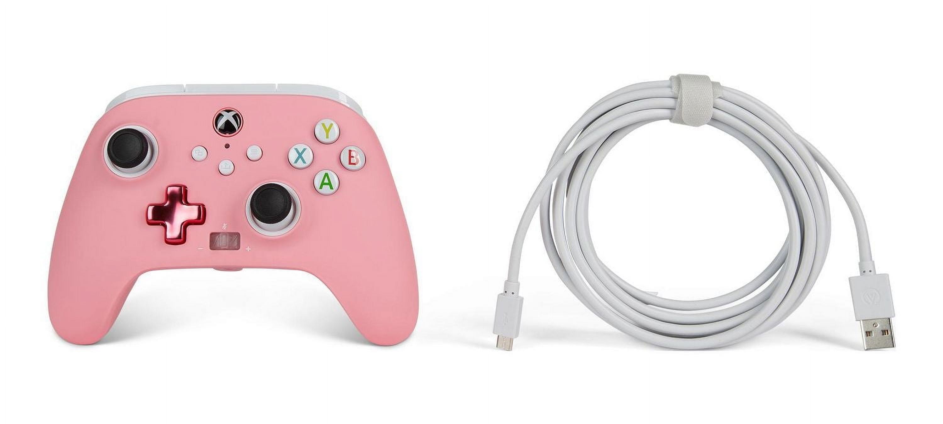 Manette câblée PowerA améliorée pour Xbox – Rose