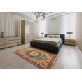 thumbnail image 4 of Ahgly Tapis d'Intérieur Rectangulaire Abstrait Marron Rouge, 4 Pieds x 6 Pieds, 4 of 6