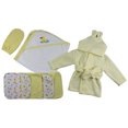thumbnail image 1 of Yellow Infant Robe, Yellow Hooded Towel, Washcloths and Hand Washcloth Mitt - 7 Pc Set, 1 of 3