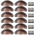 thumbnail image 1 of 12Pcs Cup Pull Shell Handles Half Moon Kitchen Cupboard Cabinet Door Drawer, 1 of 7