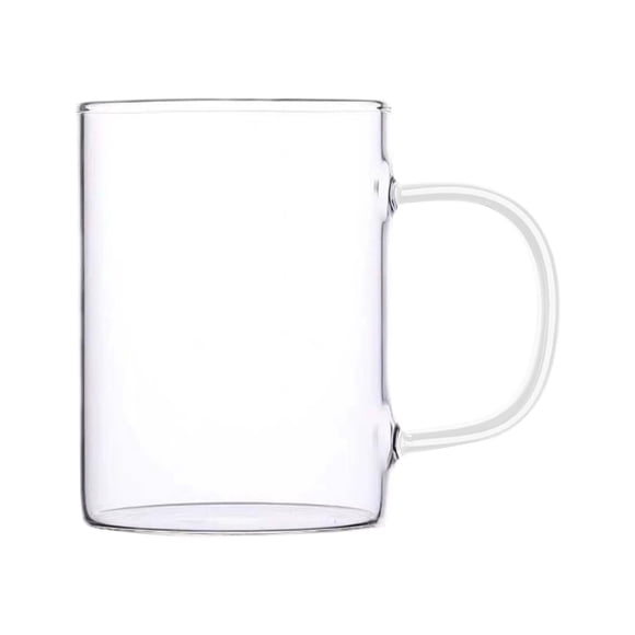 Clear High Borosilicate Glass Cup Heatproof Cup Household Milk Tea Cup Beverage And Coffee Cup With Handle Glass Mug 400Ml 4.13X3.15In
