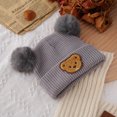 thumbnail image 4 of Faithtur Baby Winter Hat Cute Bear Pattern Knit Beanie Warm Cap for Infant Newborn Cold Weather Accessories, 4 of 8