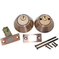 thumbnail image 3 of Serrure de Porte avec Clés Double Cylindre Serrure en Acier Inoxydable Poignées de Porte Boutons Rouge Bronze, 3 of 6