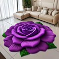 thumbnail image 1 of Feltree 3D Flower Mat Non-Slip Soft Area Rug 24x24 Inch Crystal Velvet for Living Room Bedroom Home Office Decor, 1 of 8