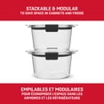 thumbnail image 4 of Rubbermaid Brilliance Round Food Storage Container, 3.5 cup (828 mL), 2 Pack, 4 of 6