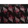thumbnail image 4 of oneOone Cotton Silk Fabric Leaves Block Printed Fabric 1 Yard 42 Inch Wide, 4 of 4