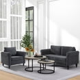 thumbnail image 2 of HOMCOM Ensemble Polyvalent de 2 Tables Basses Empilables avec Base en Métal Maison, 2 of 10