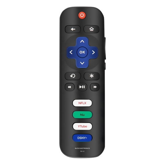 Replacement Remote Control for Roku Player (RK-H2) - Compatible with Roku Express, Premiere, Box, Player & Roku 1/2/3/4, Easy Setup, Shortcut Keys, 1 Pack (Not for Roku Stick/TVs)