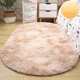 thumbnail image 1 of Hxlamzoo Fluffy Oval Area Rug, Soft Tie Dye Rug, Shaggy Colorful Rug, for Bedroom, Living Room, Teen Dorm, Baby Nursery, 11 Colors & 3 Sizes, 1 of 6