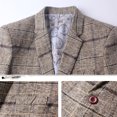 thumbnail image 4 of XZNGL Mens Suit Jacket Fine Check Woolen Mens Slim and Handsome Suit Top, 4 of 5