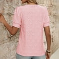 thumbnail image 4 of Liquidation des Offres du Jour! Blouses à Col Rond à Manches Courtes Unies pour Femmes, Haut Décontracté et Confortable pour Temps Chaud, Bureau Ou Jeu Soldes Aujourd'hui Liquidation!, 4 of 5