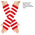 thumbnail image 2 of CSChome Gants Acryliques Confortables en Laine Rayée - Cadeau Mi-Longueur Automne Garde au Chaud, 2 of 7