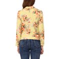 thumbnail image 3 of INSPIRE CHIC Tenue de Rentrée pour Femme Enseignante Blazer Ajusté Revers Cranté Imprimé Ouvert devant Veste de Tailleur TP Jaune-Floral, 3 of 7