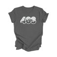 thumbnail image 1 of 403 Calgary Alberta Canada Area Code City Skyline Gift - Unisex T-Shirt - Inspired X, 1 of 1