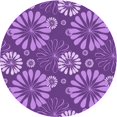 thumbnail image 1 of Ahgly Company Machine Washable Indoor Round Transitional Heliotrope Purple Area Rugs, 4' Round, 1 of 7