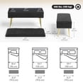 thumbnail image 3 of HOMCOM End of Bed Bench, Upholstered Bedroom Bench with Storage, Black, 3 of 10