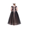 thumbnail image 1 of Girls Dress Black Lace Mesh Tulle Sequin Party Princess Pageant Gown 8 Years, 1 of 1