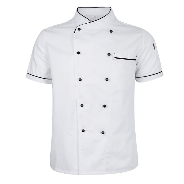 Esquirla Veste de Chef à Manches Courtes, Veste, Vêtements de Chef pour Traiteur, Chef's 1White