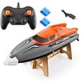 thumbnail image 1 of RC Boat  2.4G Remote Control Boat for Pools and Lakes Pond Garden  Blue  1 Battery, 1 of 5