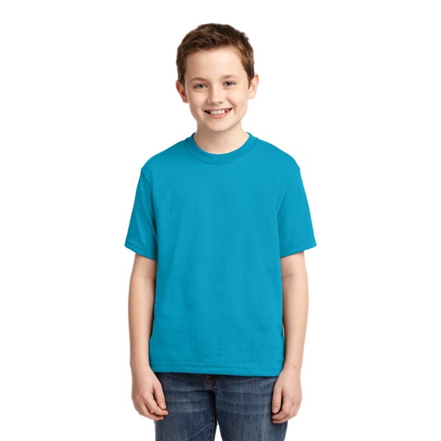Jerzees T-Shirt à Manches Courtes 50/50 Coton/poly pour Garçons. 29B