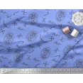 thumbnail image 2 of Soimoi Blue Cotton Jersey Fabric Hardware Tools & Text Printed Fabric 1 Yard 58 Inch Wide, 2 of 5